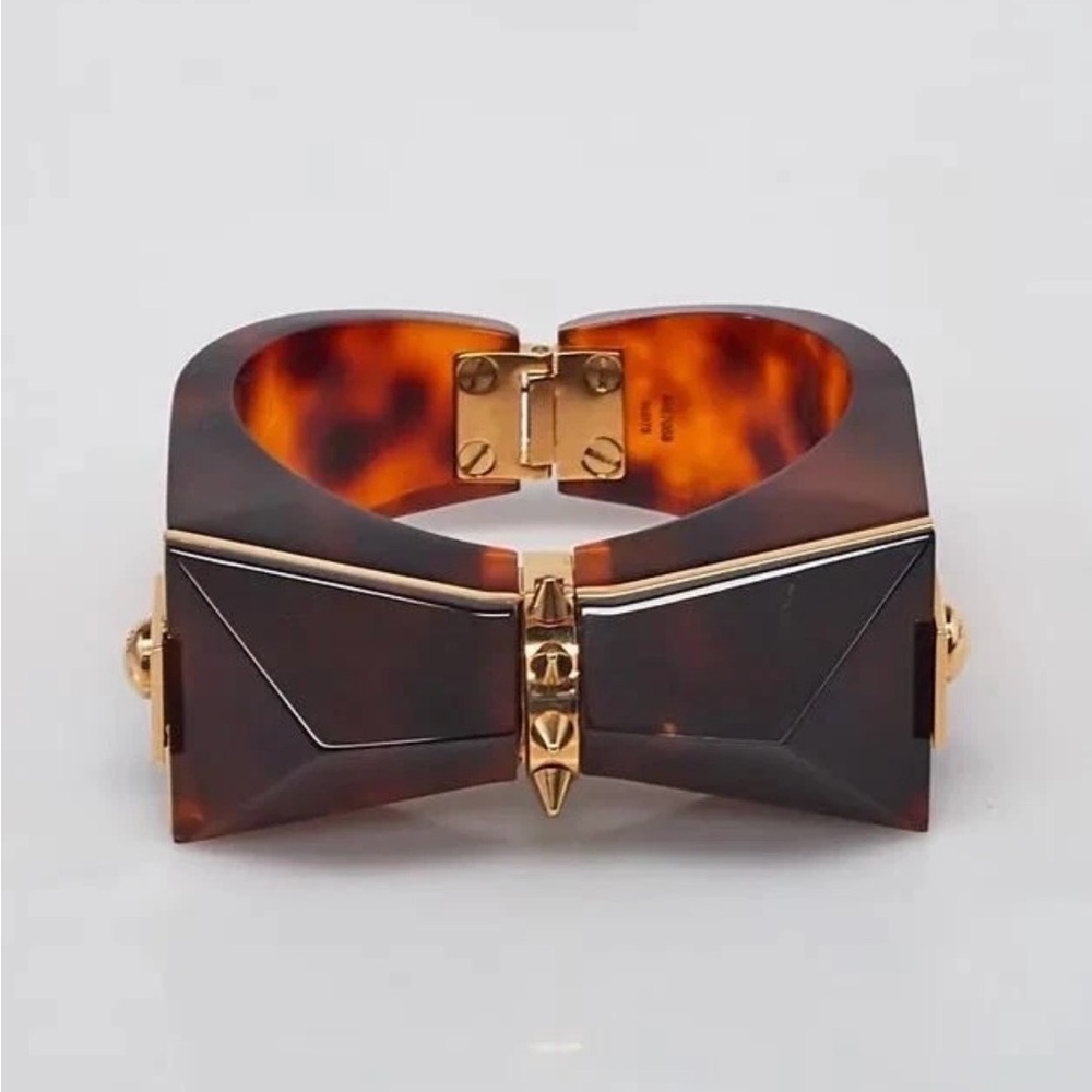 Louis Vuitton Spiky Bow Cuff Tortoise Bracelet Beautiful!! RARE